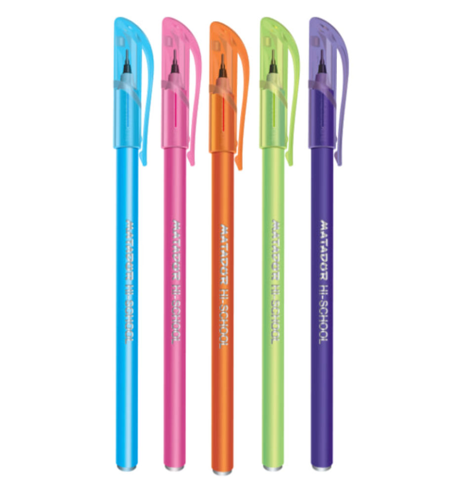 Matador Hi-School Ball Pen (Black Ink 12 Pcs)