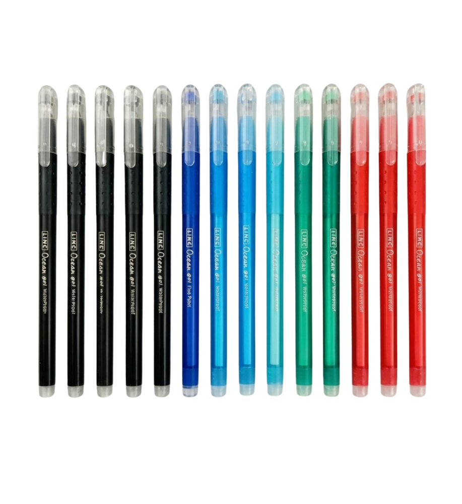 Linc Ocean Classic Gel Pen (Black Ink - 5pcs)