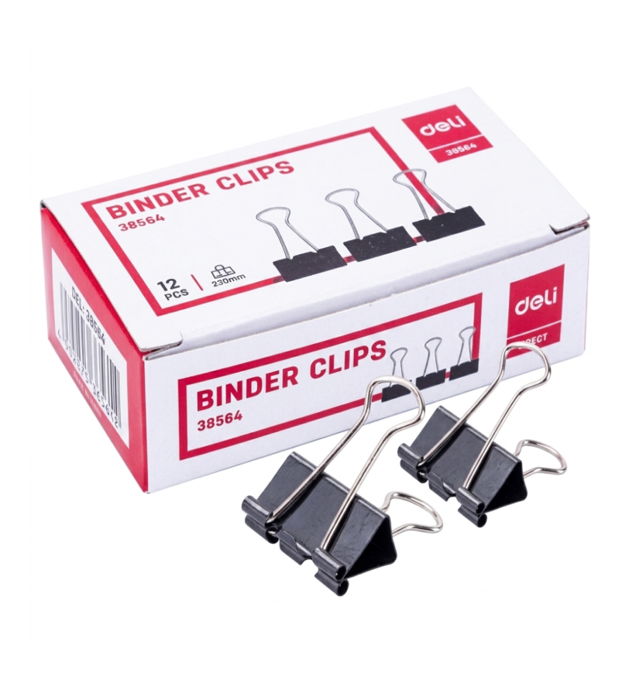 Deli Effortless Binder Clip - 15mm (12 pcs)