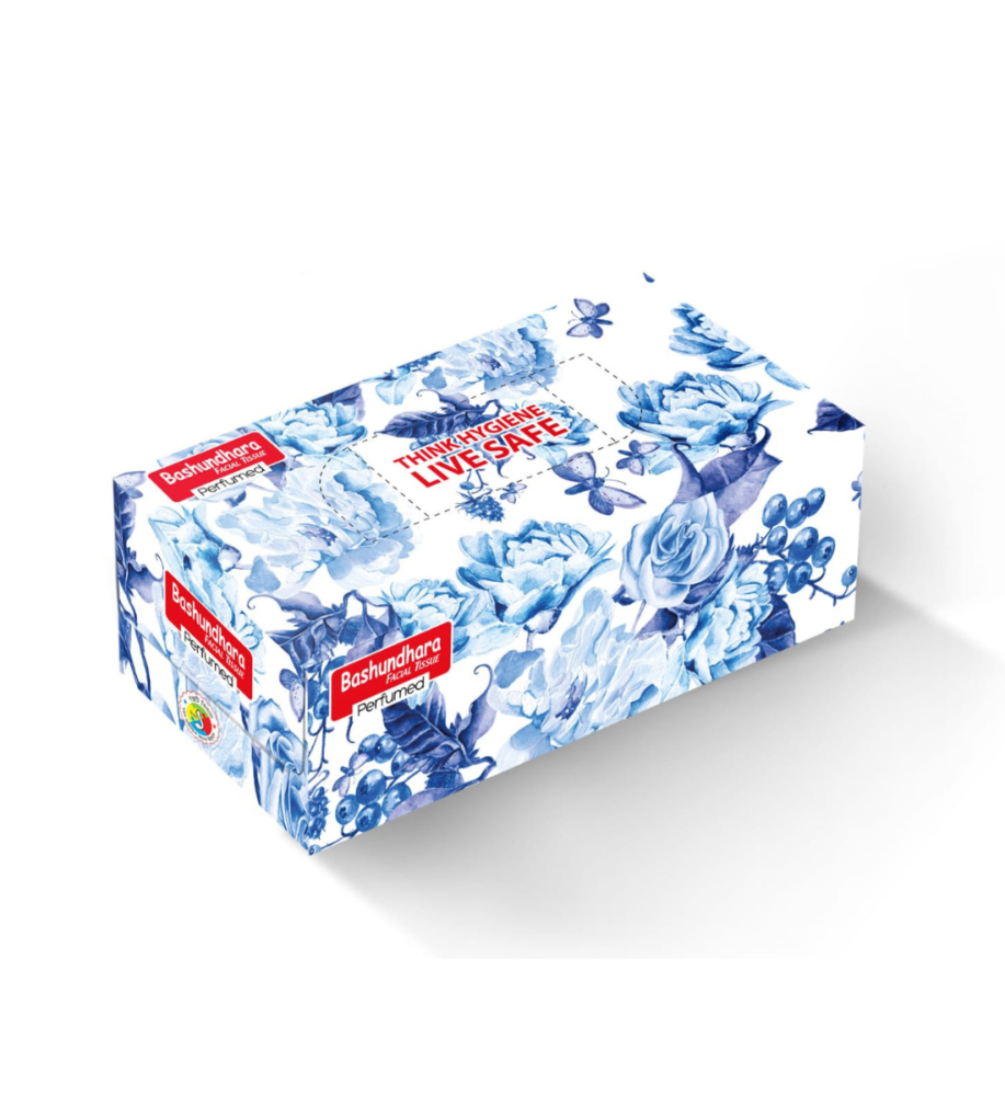 Bashundhara Facial Tissue (120 pcs X 2 ply, Perfumed)