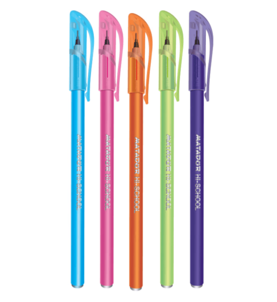 Matador Hi-School Ball Pen (Black Ink 12 Pcs)